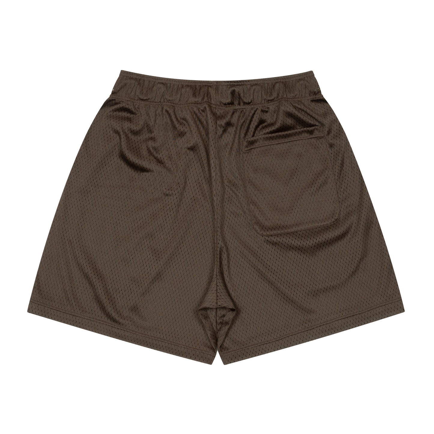Logo Mesh Zip Shorts (brown)