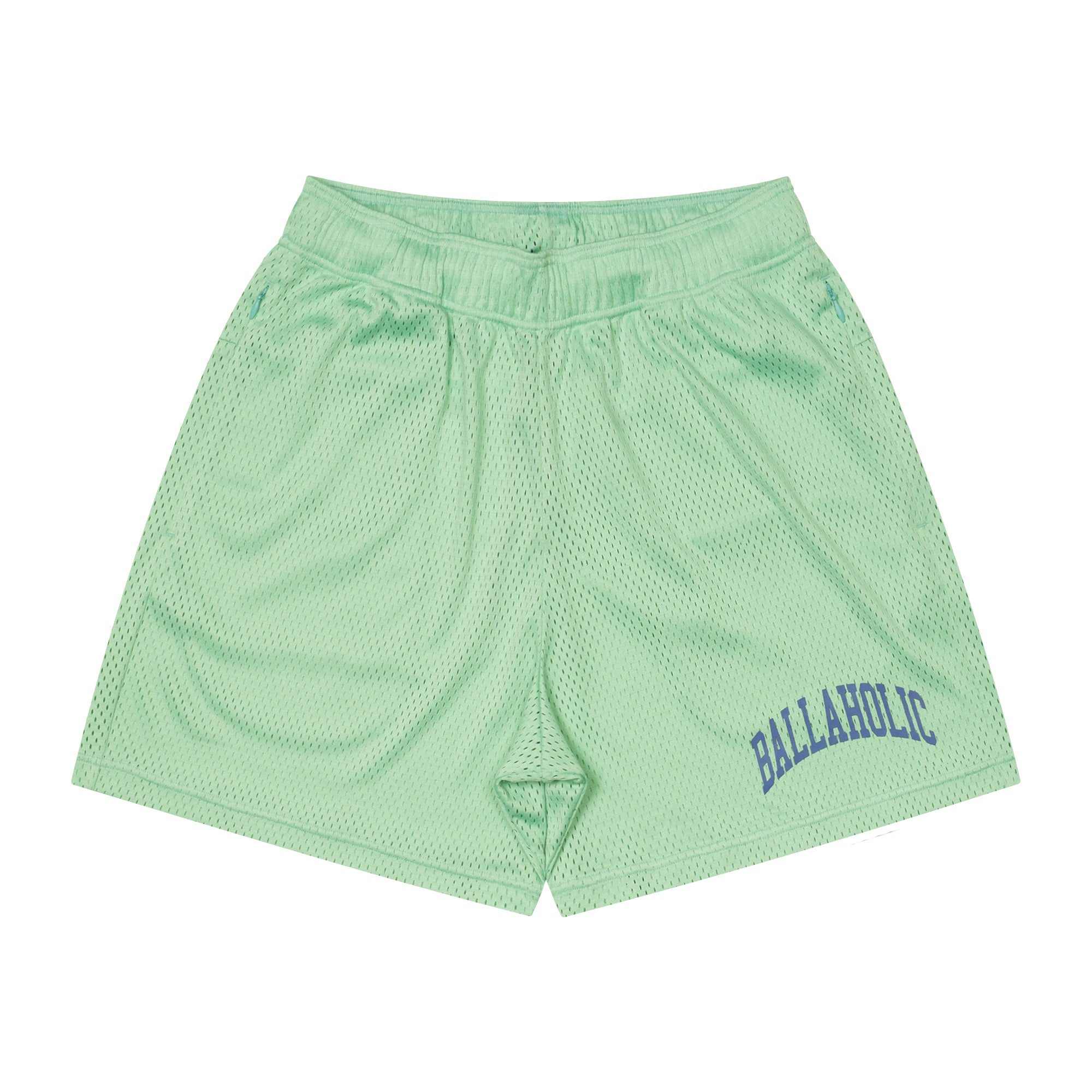 Ballaholic Basic Zip Shorts 白/ティールブルー Mバスケットボール