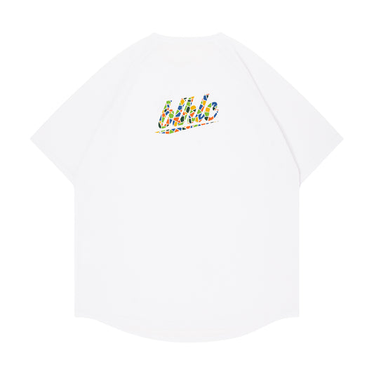 blhlc Back Print Cool Tee (white/fresh green mosaic)