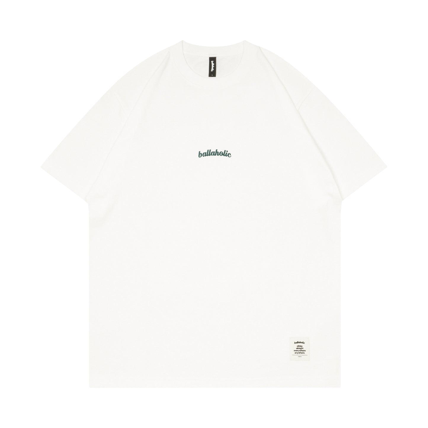 Small Logo Tee (white/forest green)