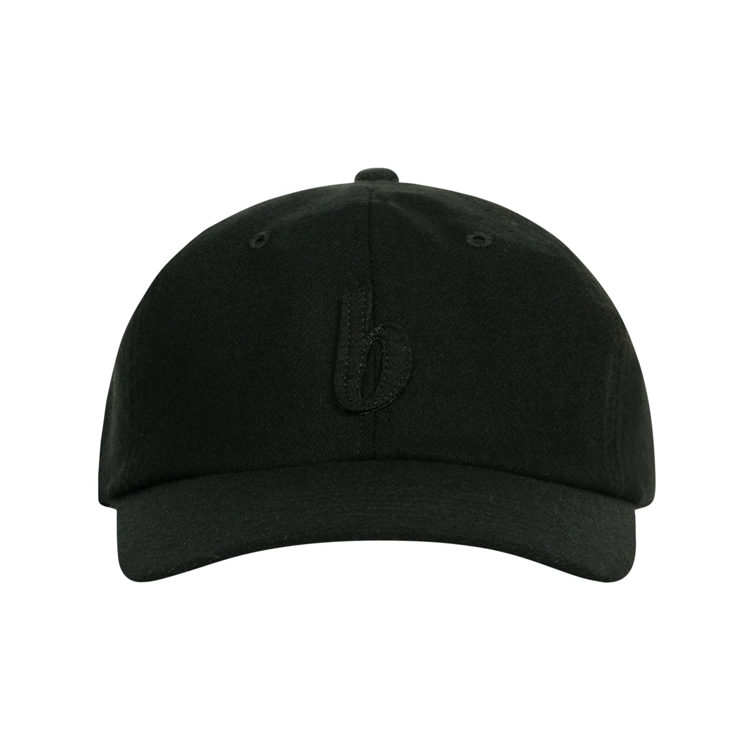 b 6P Wool Cap (black/black)