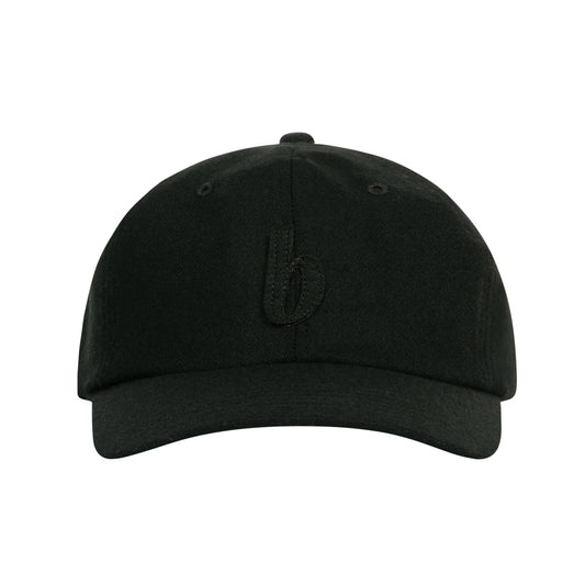 b 6P Wool Cap (black/black)