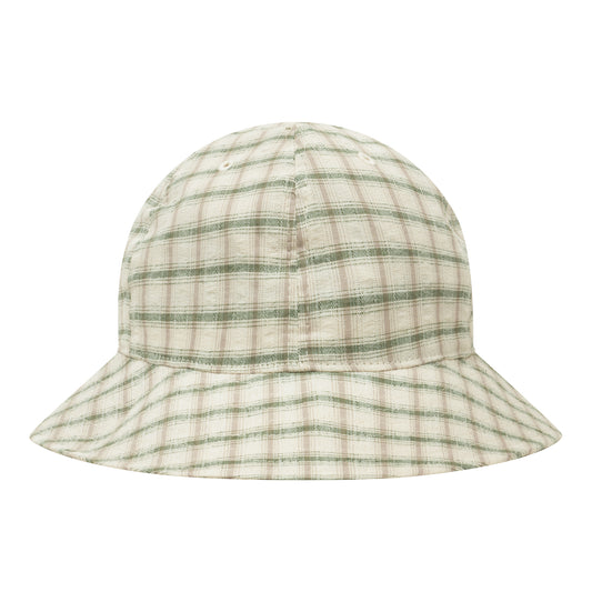 Cotton Linen Seersucker 6P Hat (green)