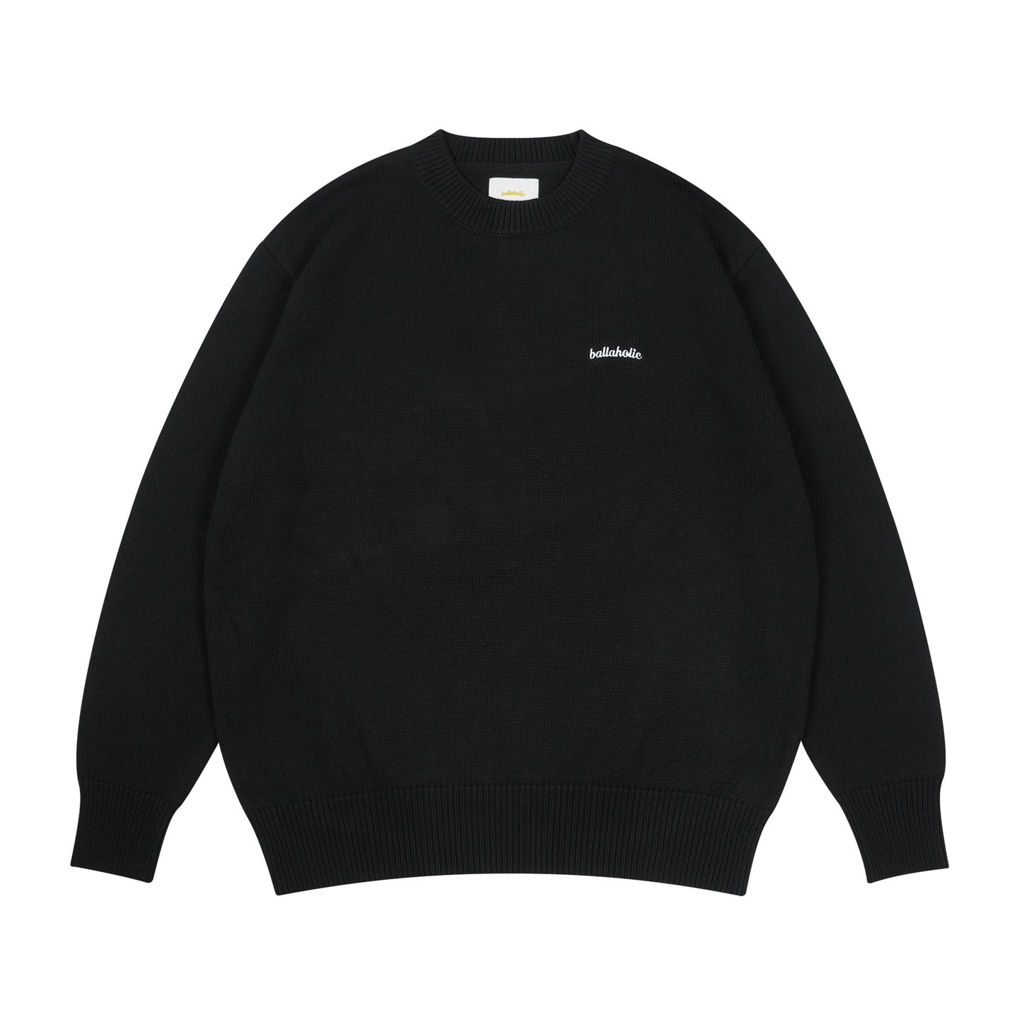 Logo Cotton Knit Sweater (black)