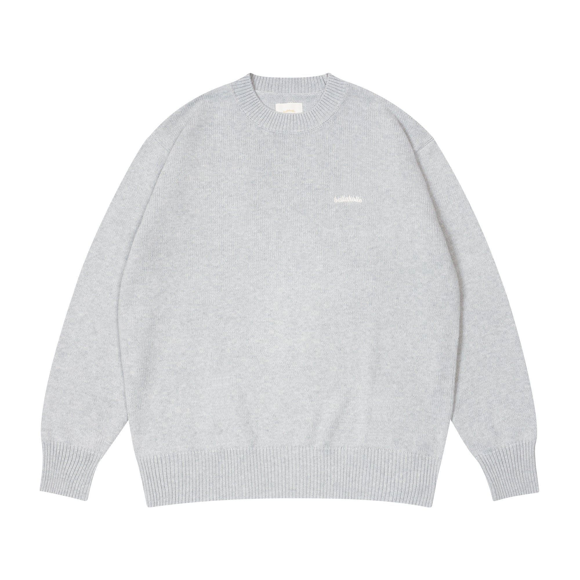 Logo Cotton Knit Sweater (heather gray)