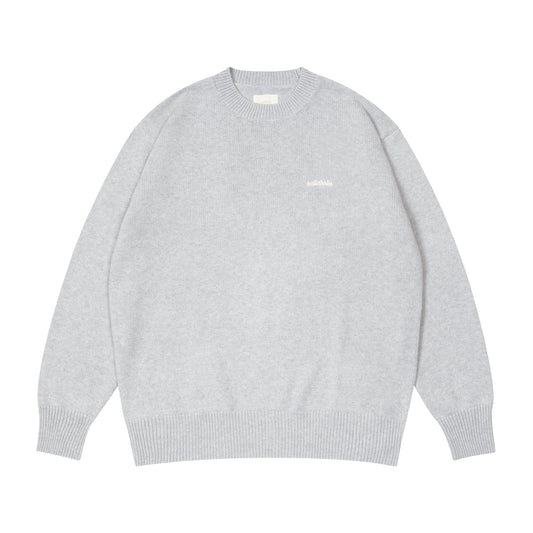 Logo Cotton Knit Sweater (heather gray)