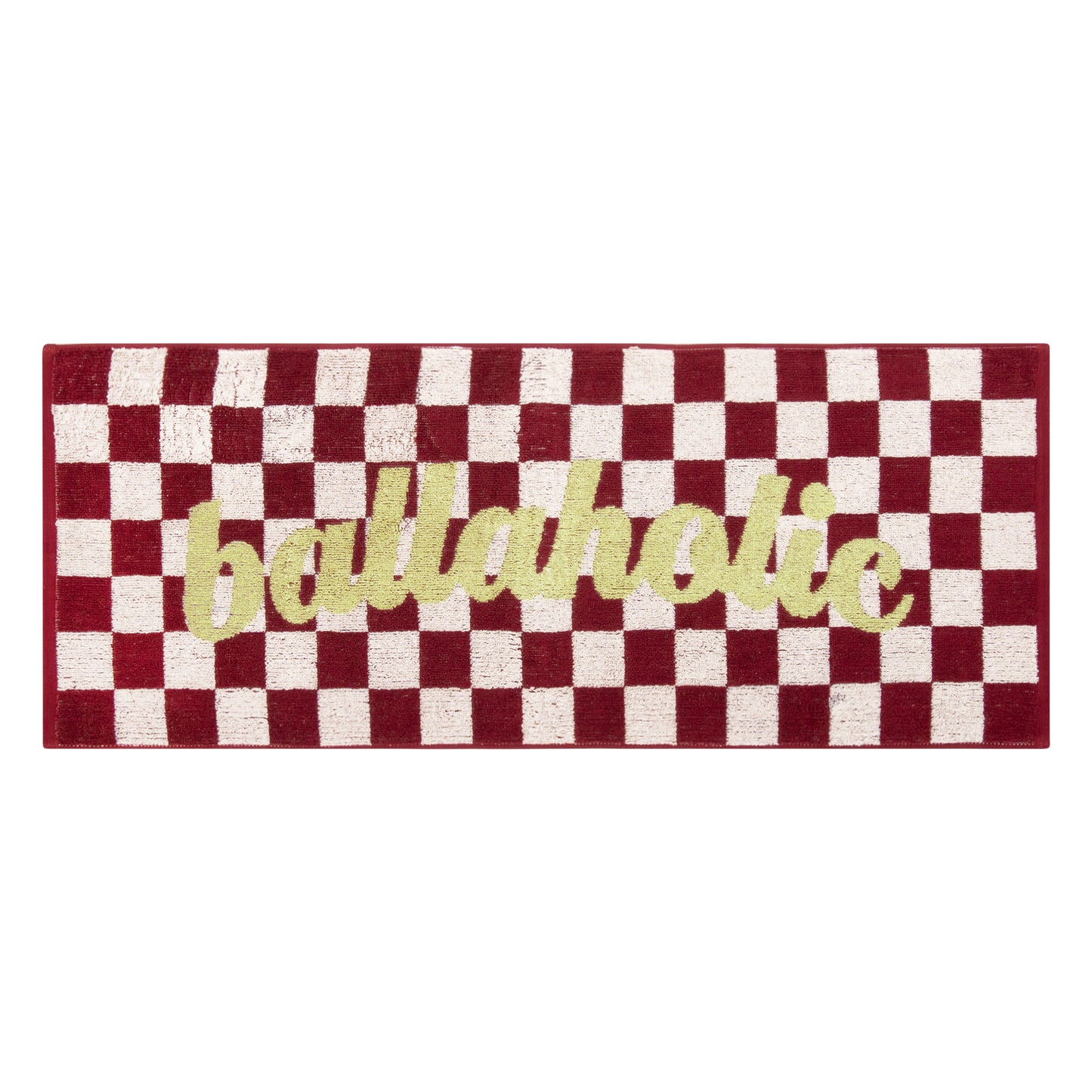 Checker Logo Towel (dark red/white/lily green)