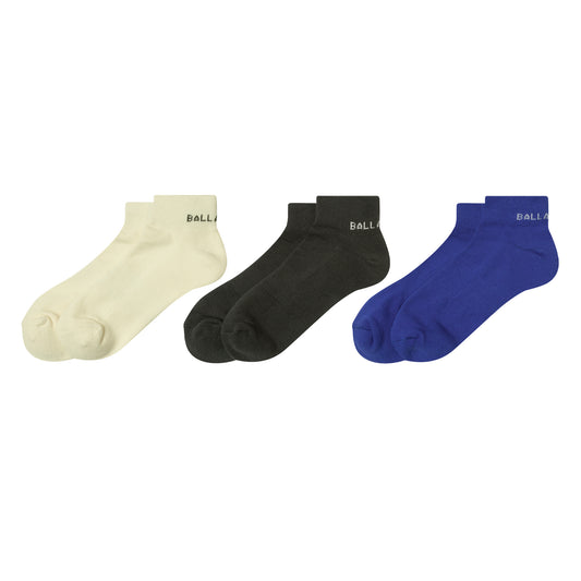 Everyday 3-Pack Short Socks (ivory/sumi/blue)