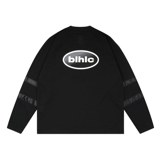 blhlc Oval Logo V-Neck Long Sleeve Shirt (black)