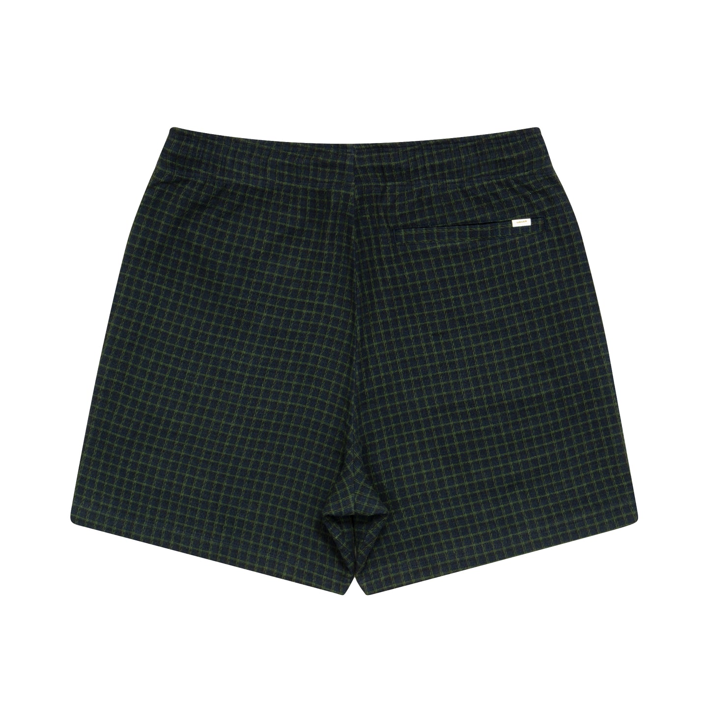 Cotton Check Double Gauze Shorts (navy)