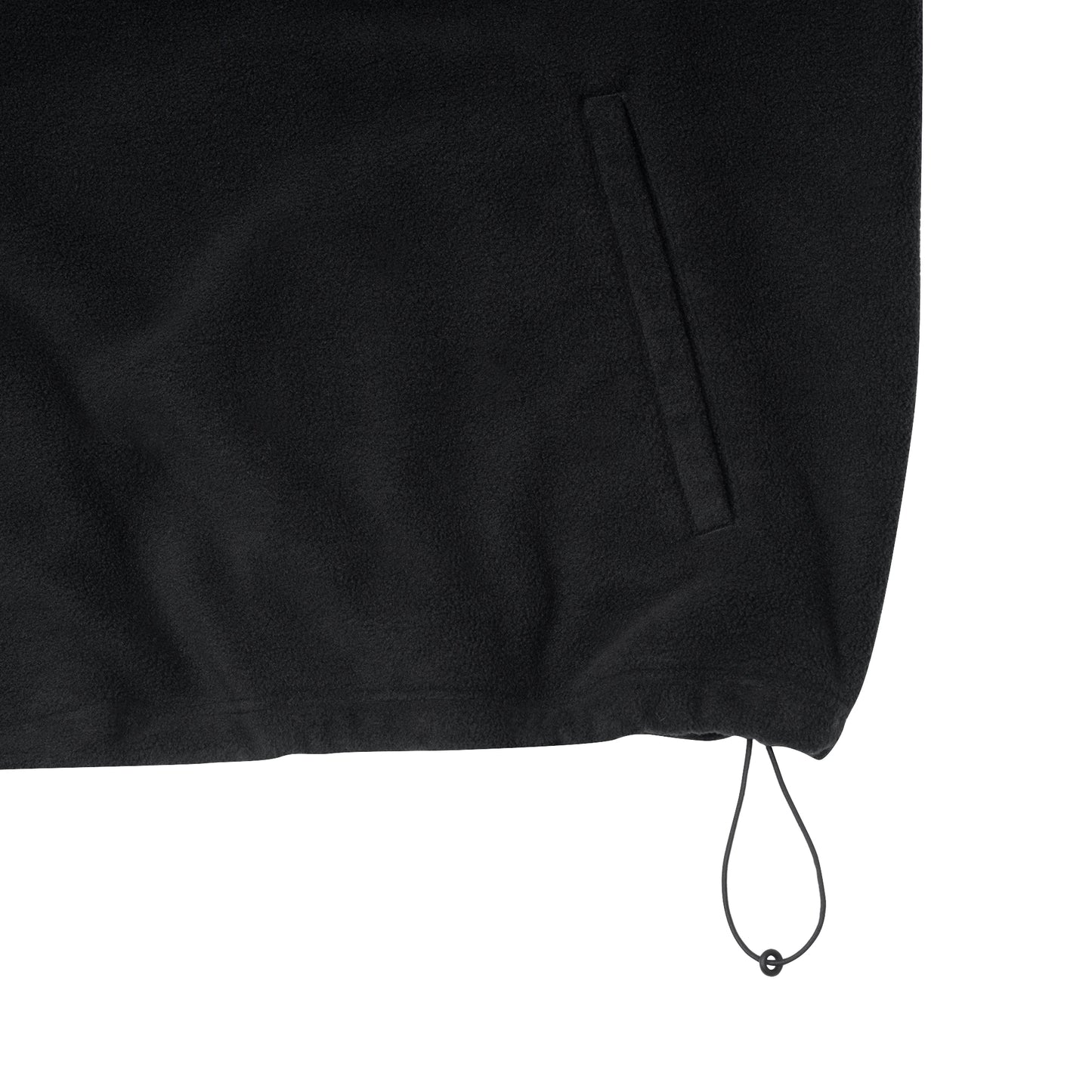 Fleece Half Button Pullover (black)