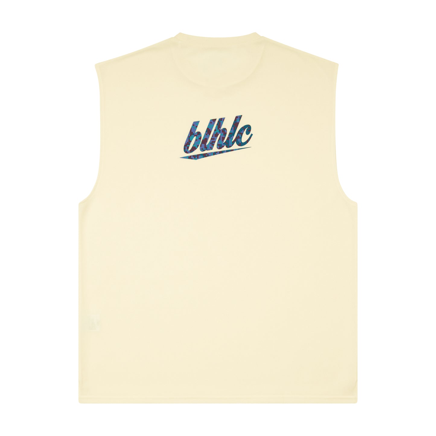 blhlc Back Print No Sleeve Tops (ivory/marine digital camo)