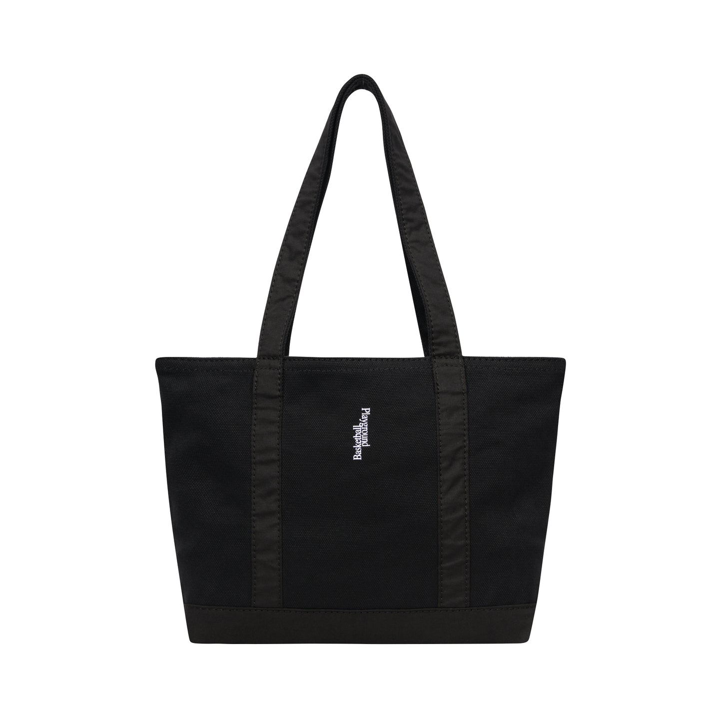 Playground Basketball Logo Canvas Tote Bag M (black)