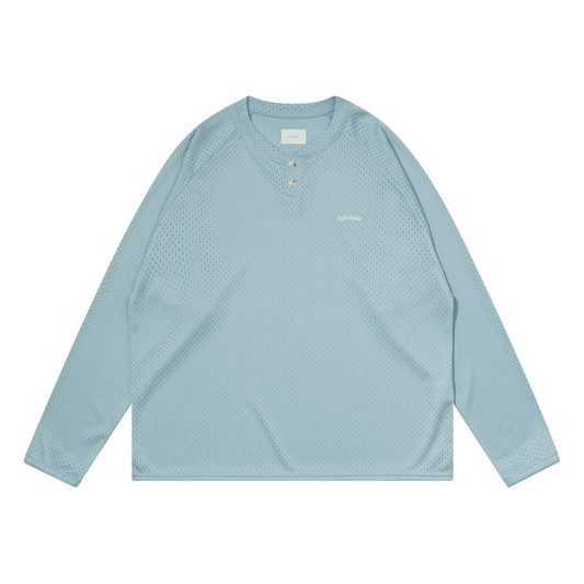 Logo Mesh Long Shirt (light blue)
