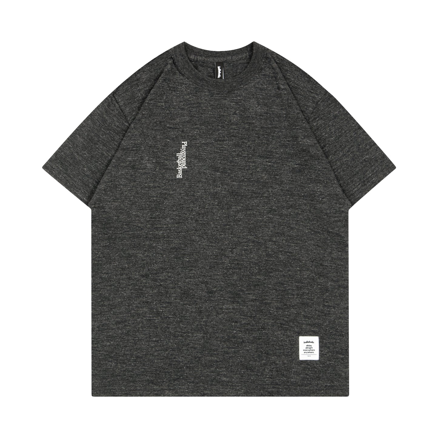 Playground Basketball Tee (heather black/white)