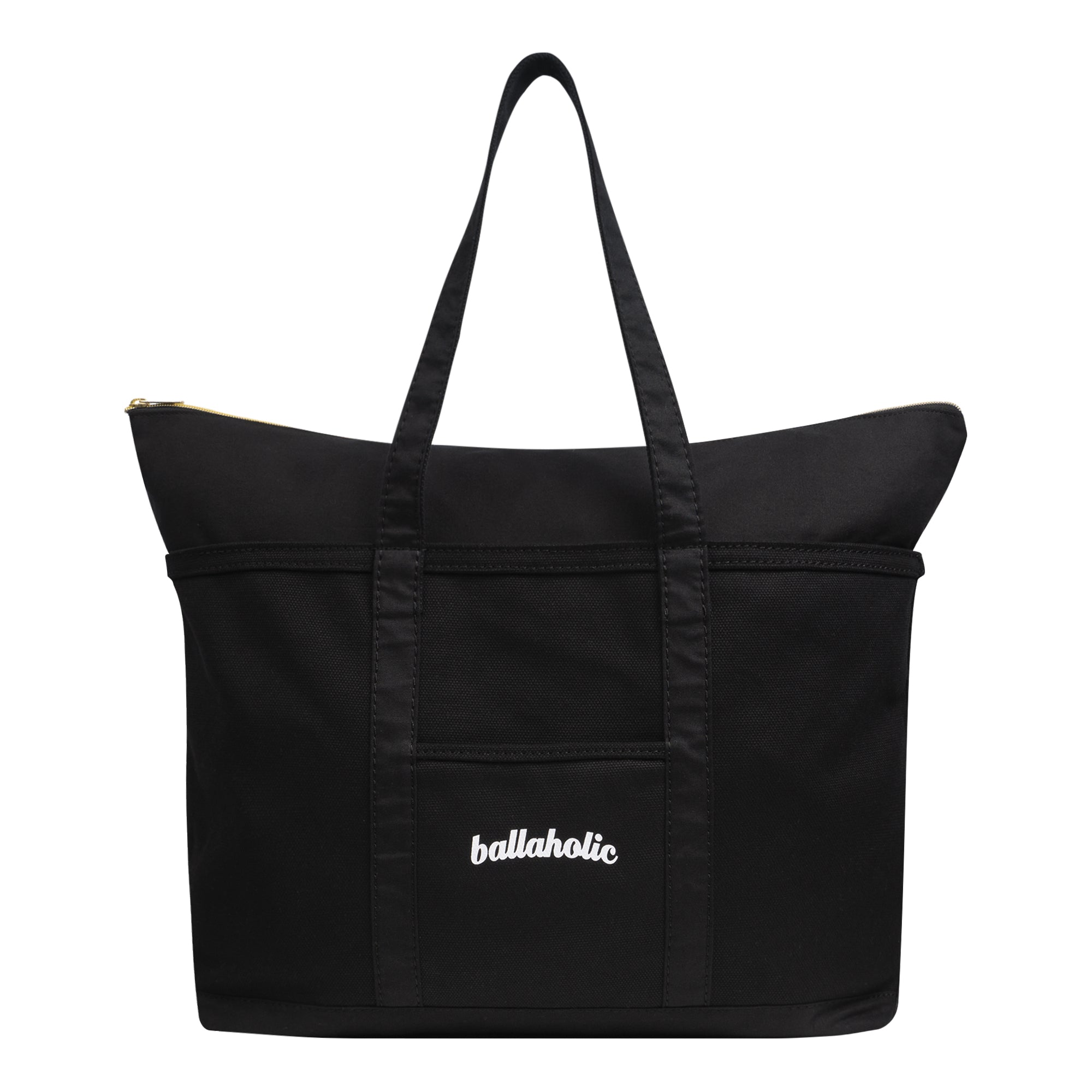 Ball On Journey Logo Canvas Tote Bag (black) L