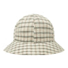 Cotton Linen Seersucker 6P Hat (black)