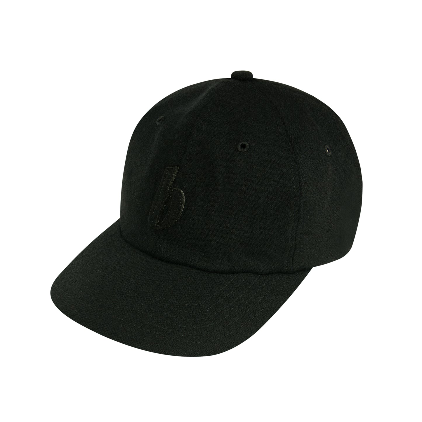 b 6P Wool Cap (black/black)