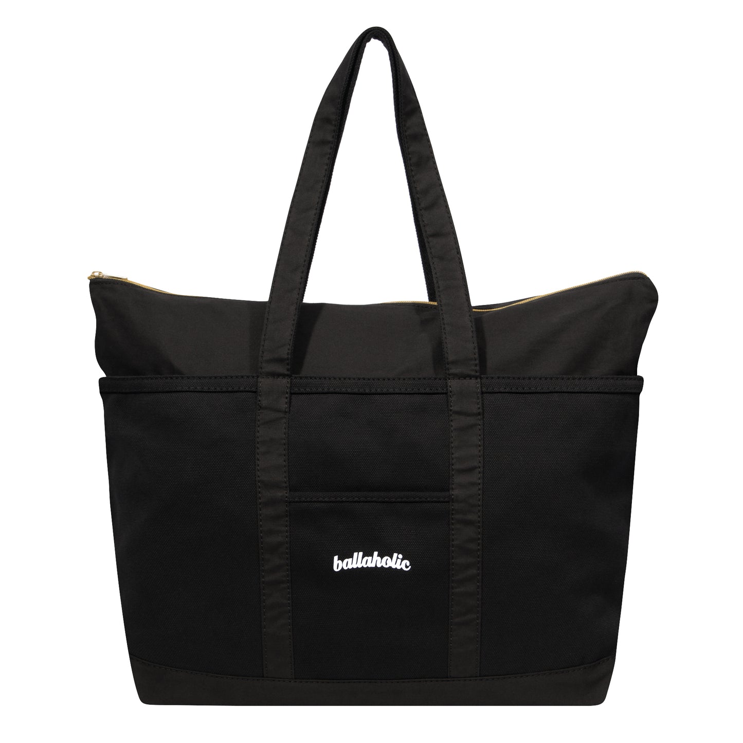 Playground Basketball Logo Canvas Tote Bag L (black)