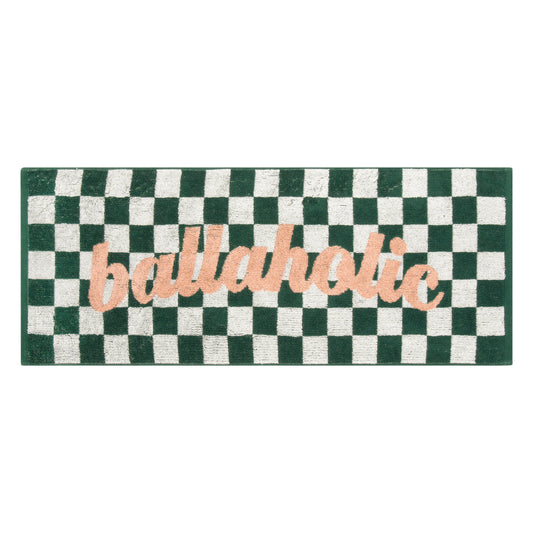 Checker Logo Towel (dark green/white/light pink)
