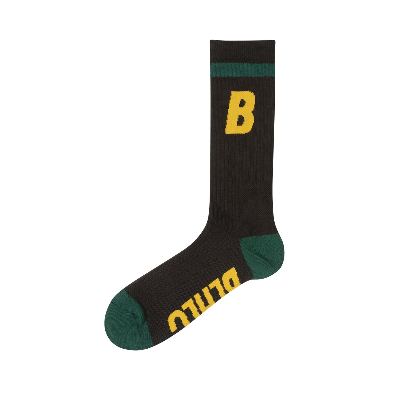 B Socks (black/yellow/dark green)