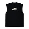 3D-Net blhlc Back Print No Sleeve Tops (black/ivory/black)