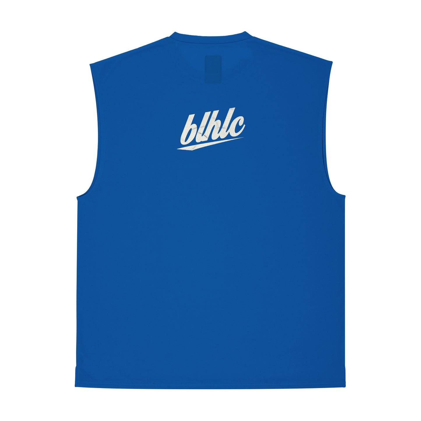 3D-Net blhlc Back Print No Sleeve Tops (blue/ivory/black)