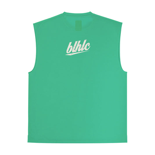 3D-Net blhlc Back Print No Sleeve Tops (sea green/ivory/black)