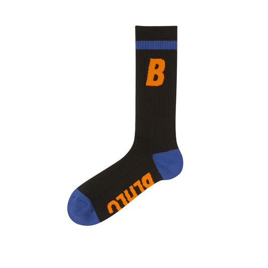 B Socks (black/orange/blue)