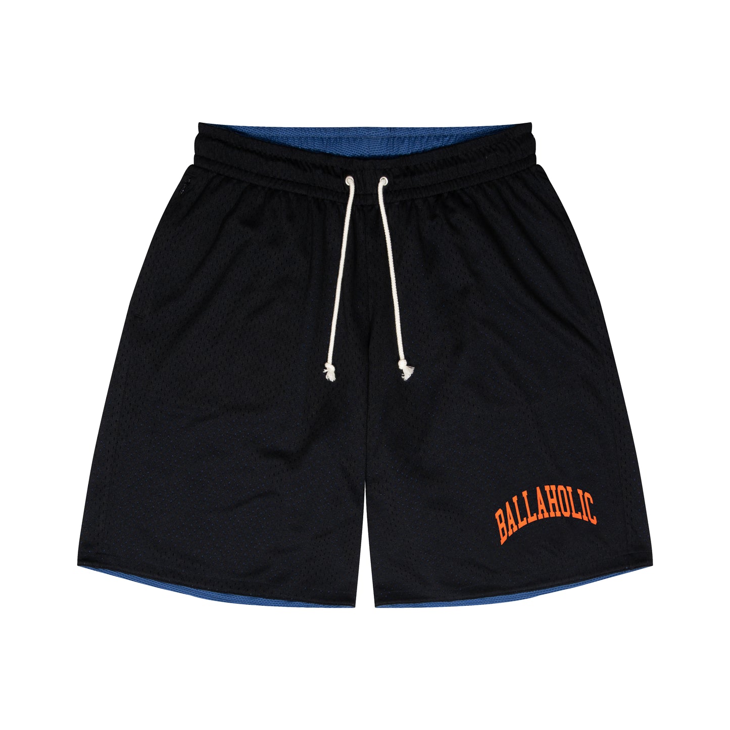College Logo - STREETMOVE Mesh Zip Shorts (black/blue)