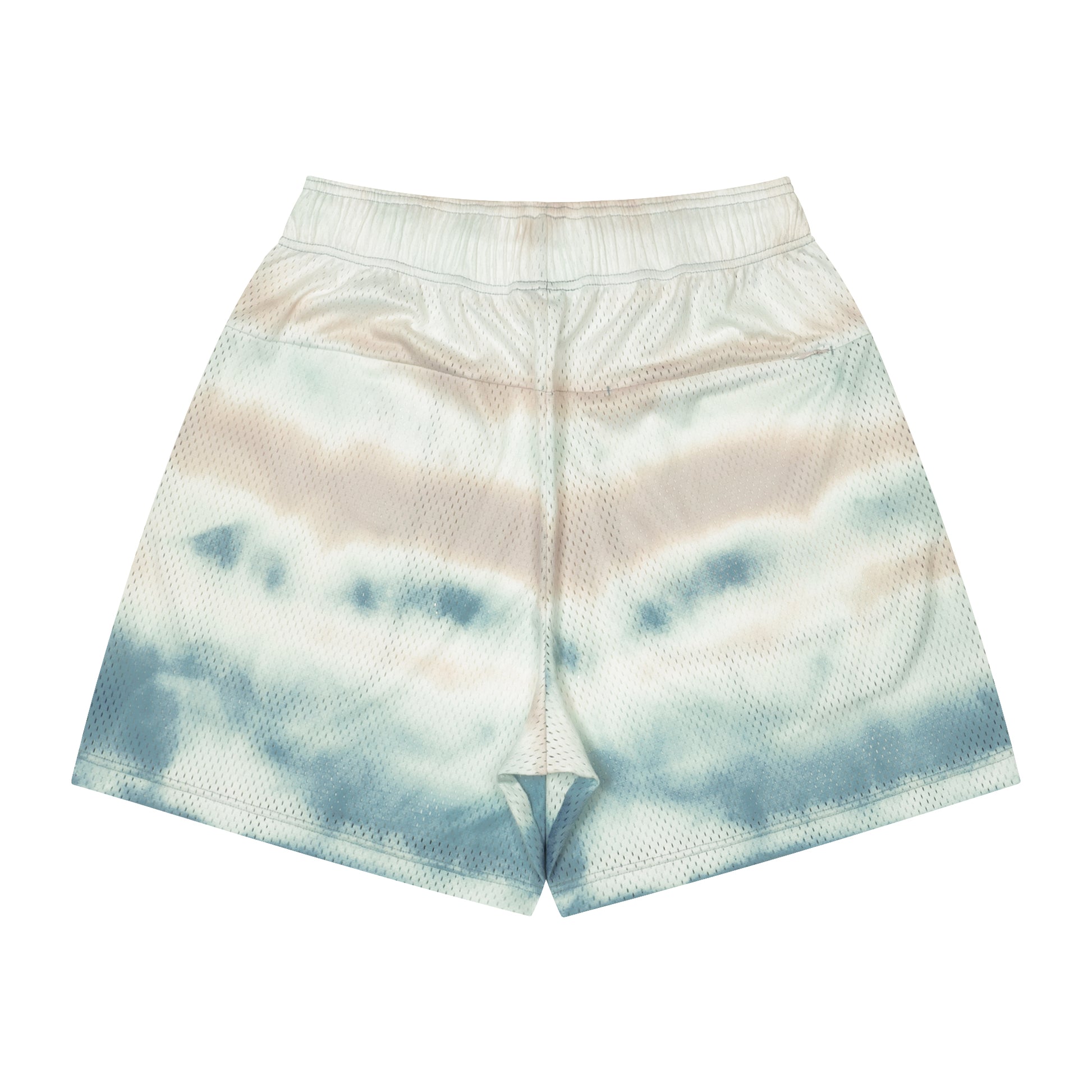 Tides Pattern Mesh Zip Shorts (white) – ballaholic