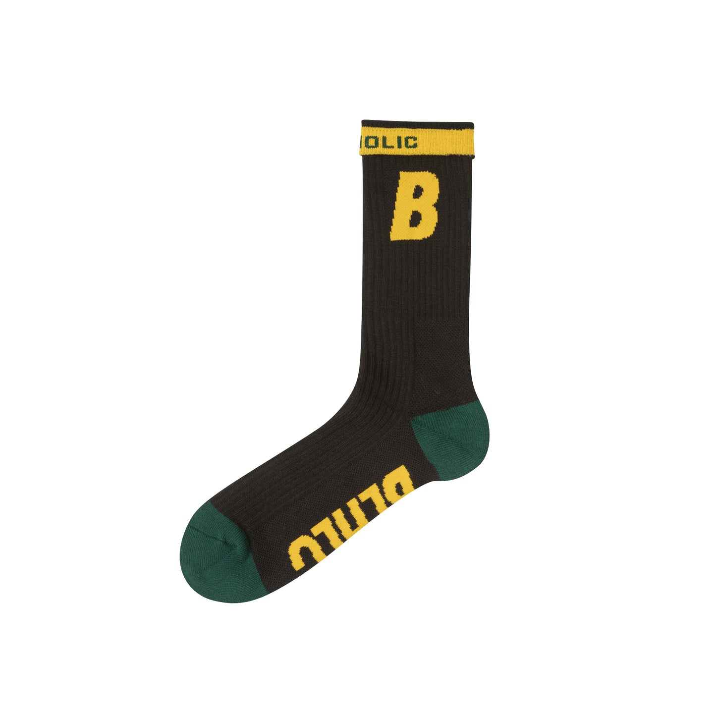 B Socks (black/yellow/dark green)
