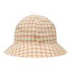 Cotton Linen Seersucker 6P Hat (red)