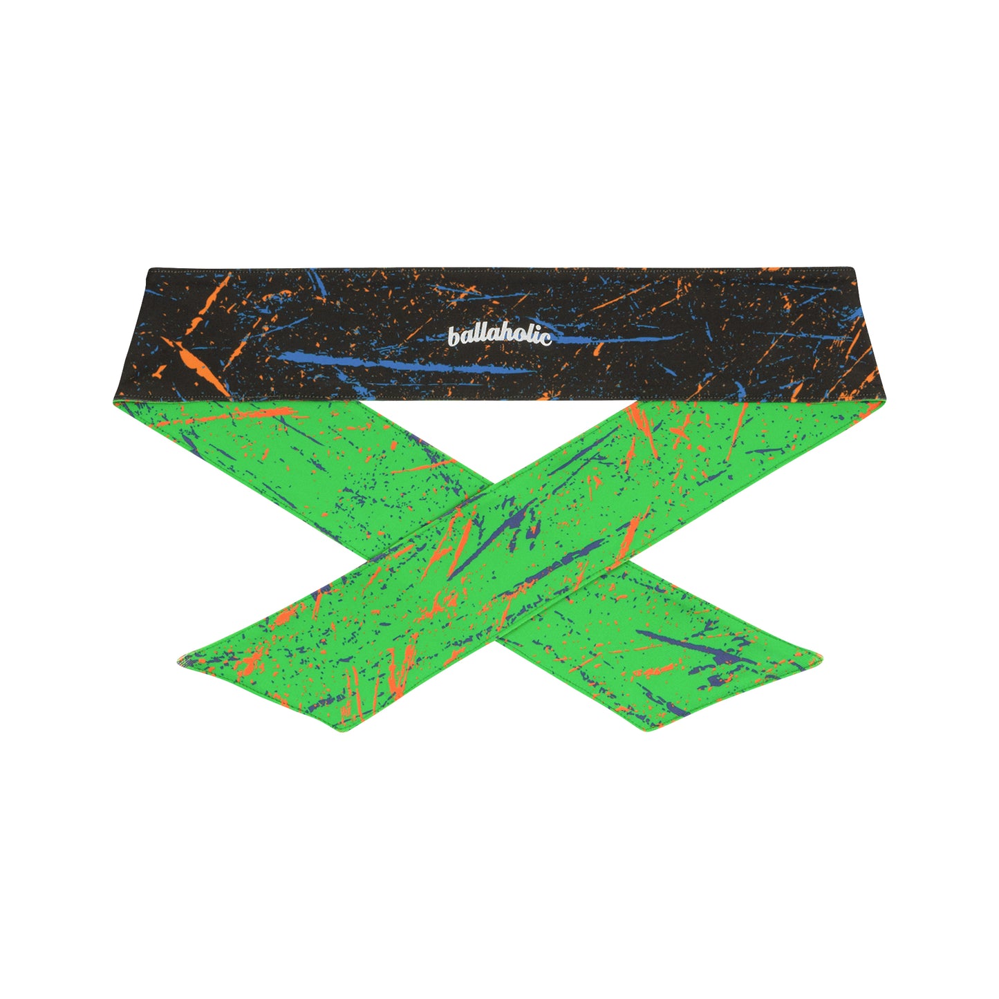 Logo Head Tie (black scars/lime green scars)