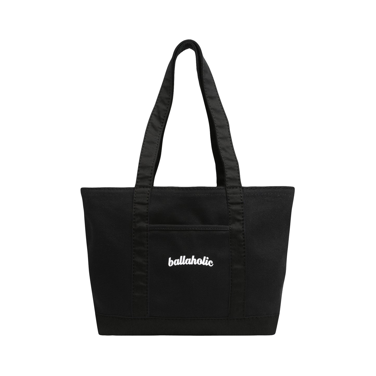 Ball On Journey Logo Canvas Tote Bag (black) M