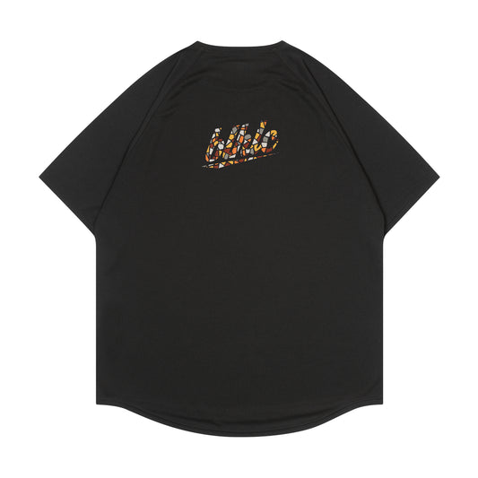 blhlc Back Print Cool Tee (black/dry leaves mosaic)