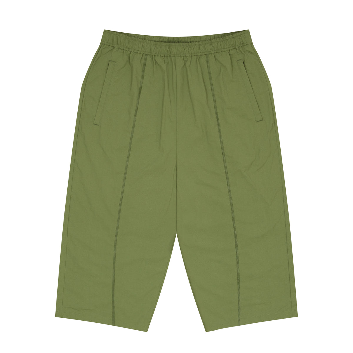 Logo Nylon Cropped Pants (light olive)