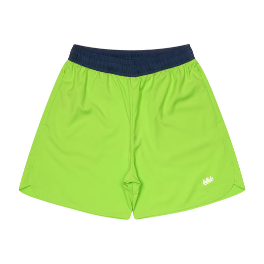The Neighborhood Classic Zip Shorts (lime green)