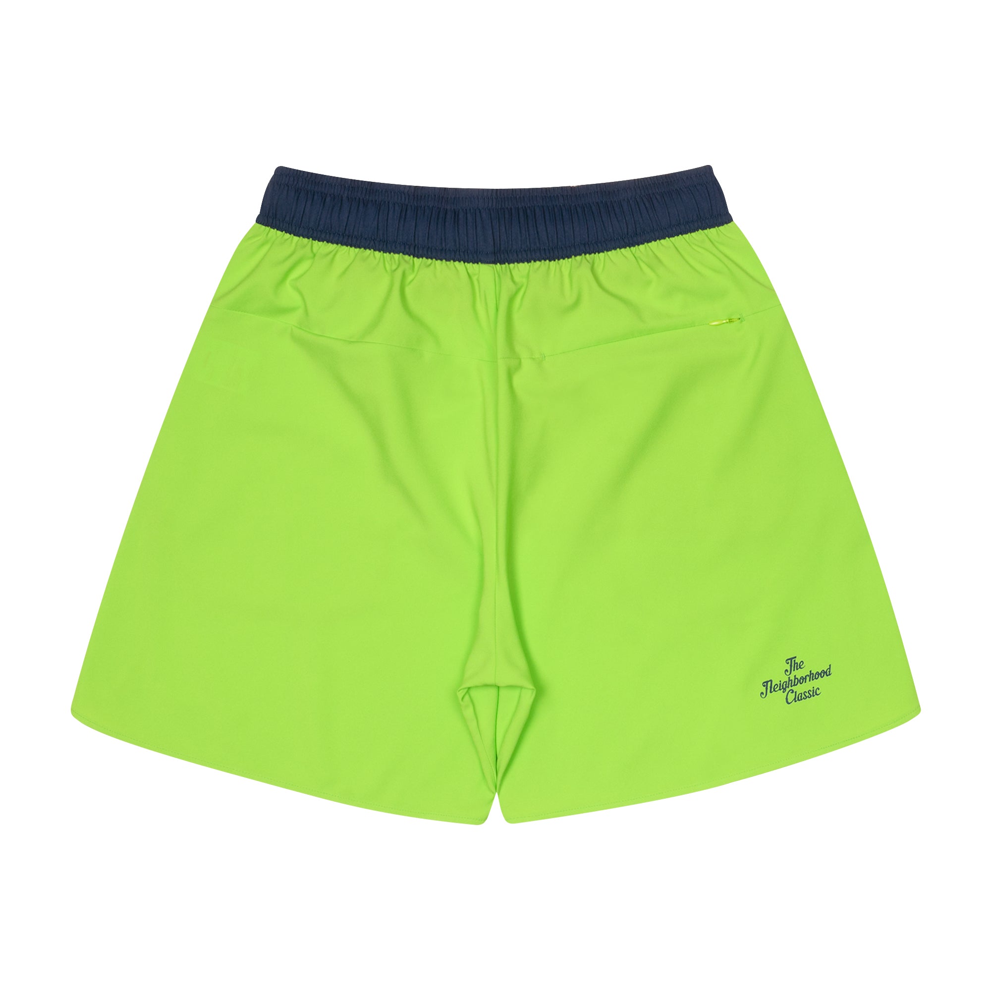 The Neighborhood Classic Zip Shorts (lime green)