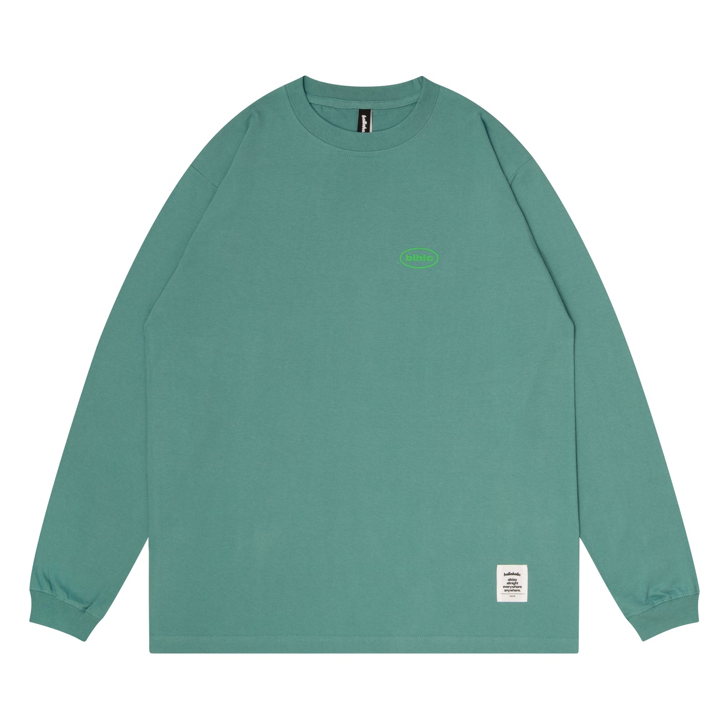 Halftone blhlc Oval Logo Long Tee (hazy green)