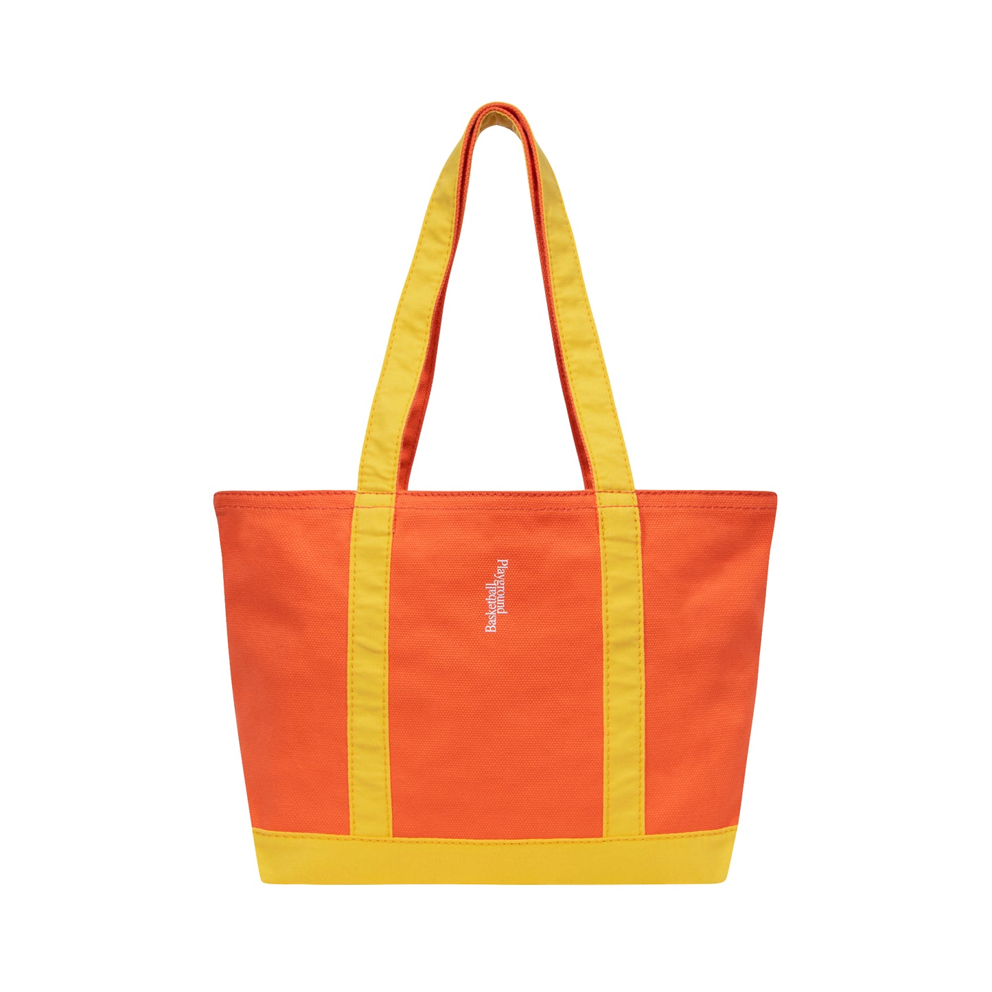 Playground Basketball Logo Canvas Tote Bag M (orange/yellow)