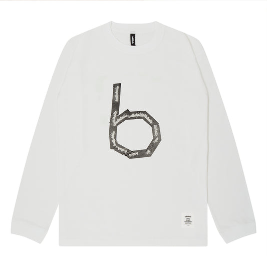 b-Taped Long Tee (white)