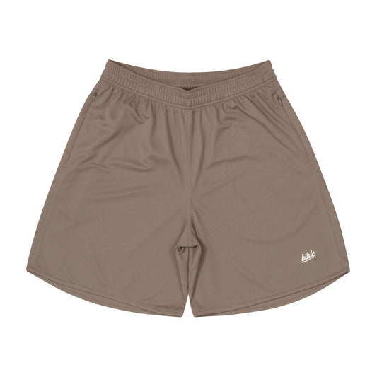 Basic Zip Shorts (taupe gray/off white)