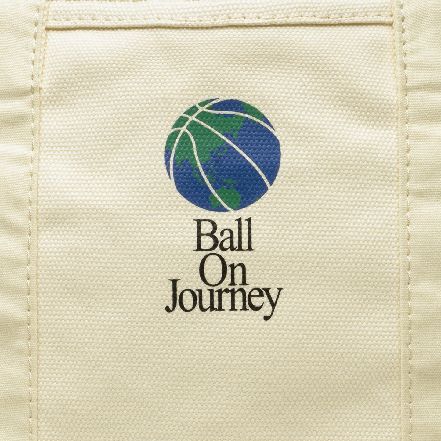 Ball On Journey Logo Canvas Tote Bag (natural) L