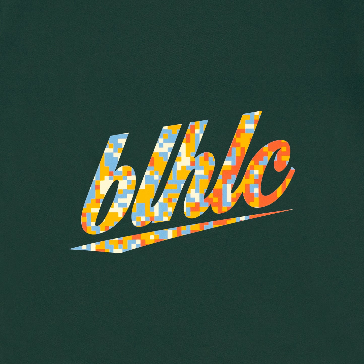 blhlc Back Print Cool Tee (dark green/sunrise digital camo)