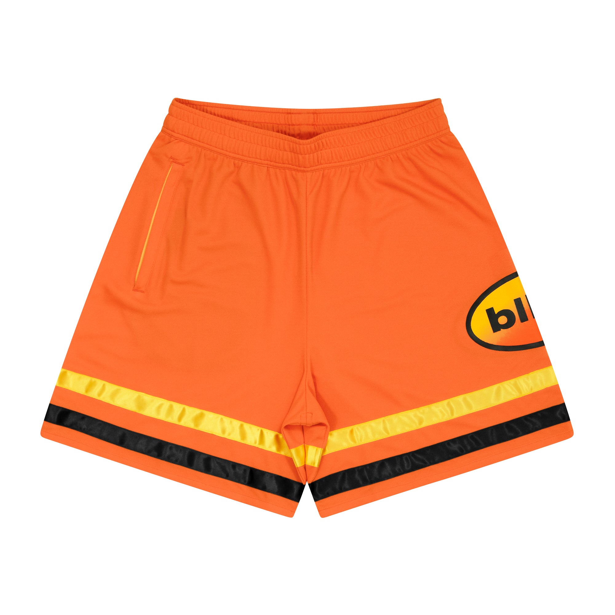 blhlc Oval Logo Single Pocket Zip Shorts (orange) – ballaholic