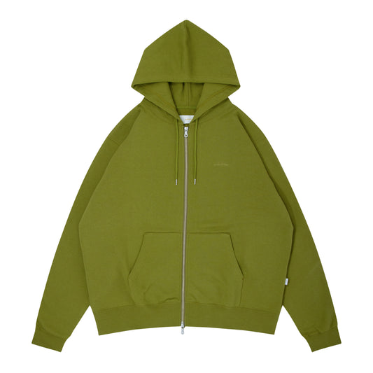 Small Logo Sweat Full Zip Hoodie (moss)