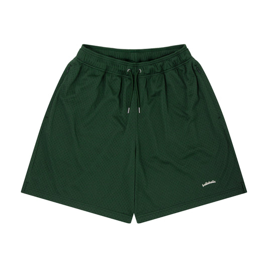 Logo Mesh Zip Shorts (dark green)