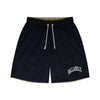College Logo - STREETMOVE Mesh Zip Shorts (navy/taupe)