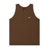 Ball Panel Logo Cotton Tank Top (brown)